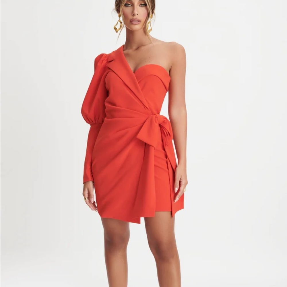 Coral Red Lavish Alice Dress NWOT